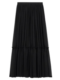 SAINT LAURENT PARIS Gonna A Balze In Mussola Di Crêpe Di Seta Women