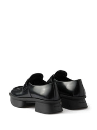 PRADA Equal Brushed Leather Loafers Women