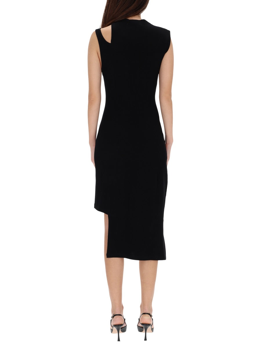 Courreges Women Ribbed "Oblique" Dress