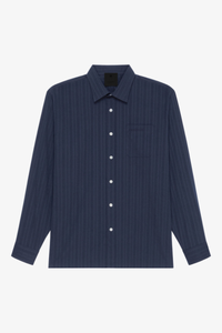 Givenchy Long Sleeve Shirt With Pocket_Navy