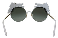 Dolce & Gabbana DG4335 Round Sunglasses for Women White Frame