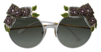 Dolce & Gabbana DG4335 Round Sunglasses for Women White Frame