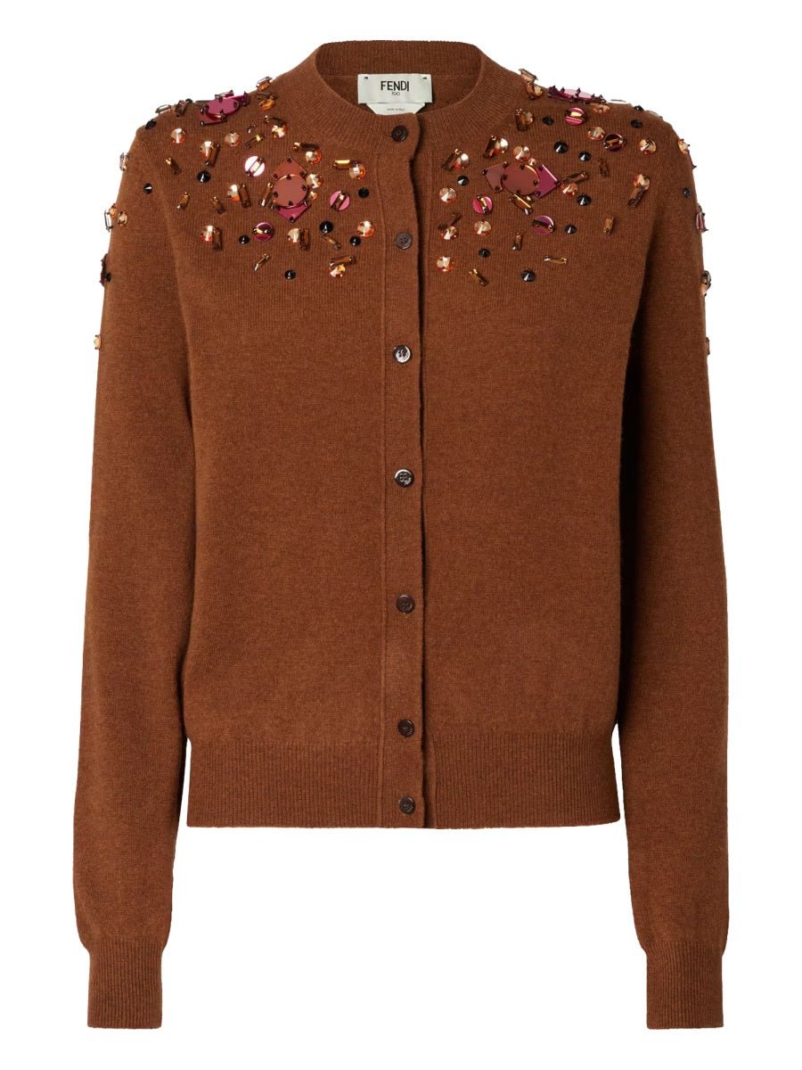 Fendi Women Sequined Cardigan
