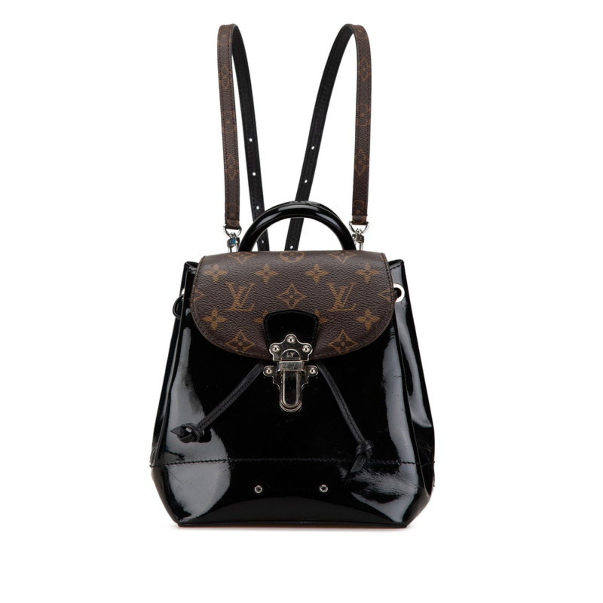 Louis Vuitton Hot Springs Black Patent Leather Backpack Bag (Pre-Owned)