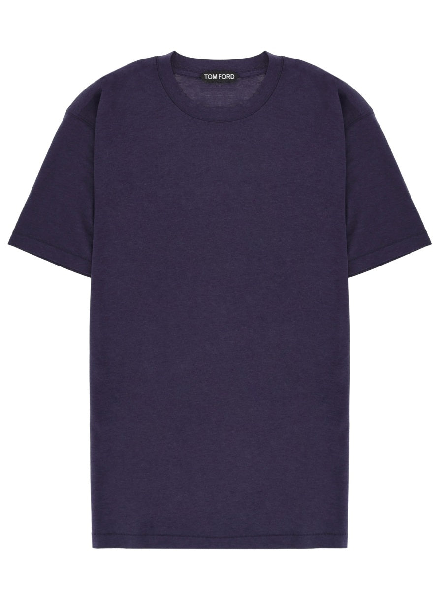 Tom Ford Men Lyocell And Cotton T-Shirt