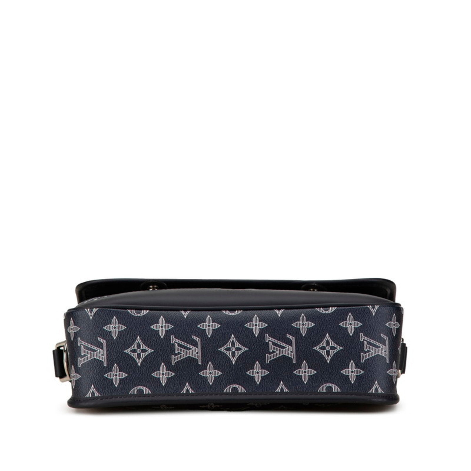 Louis Vuitton Chapman Brothers Lion Messenger Navy Canvas Shoulder Bag (Pre-Owned)