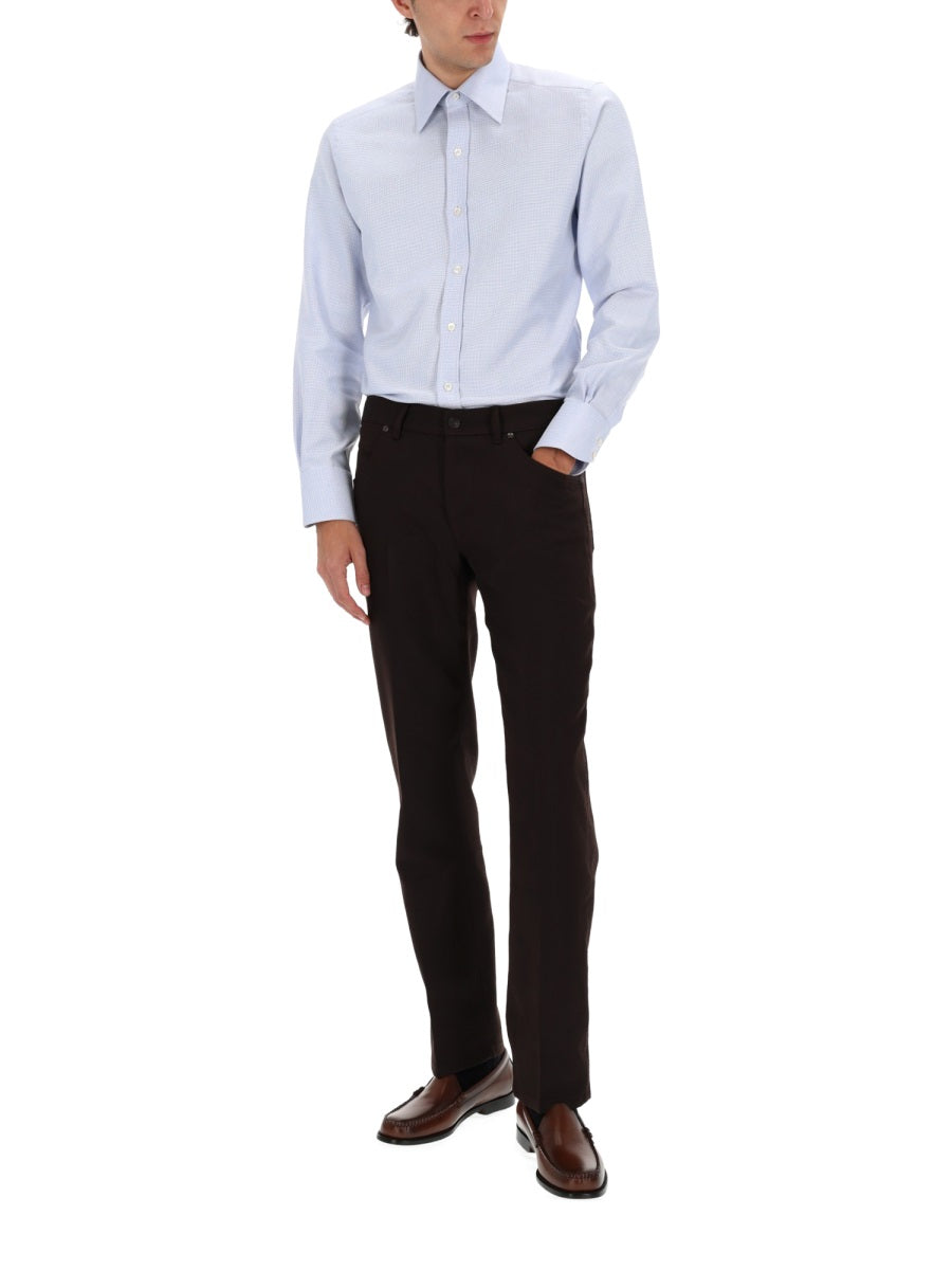 Tom Ford Men Shirt With Classic Collar