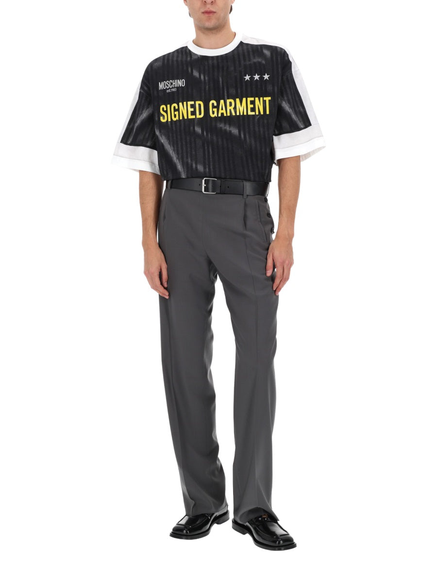 Moschino Men "Signed Garment" T-Shirt