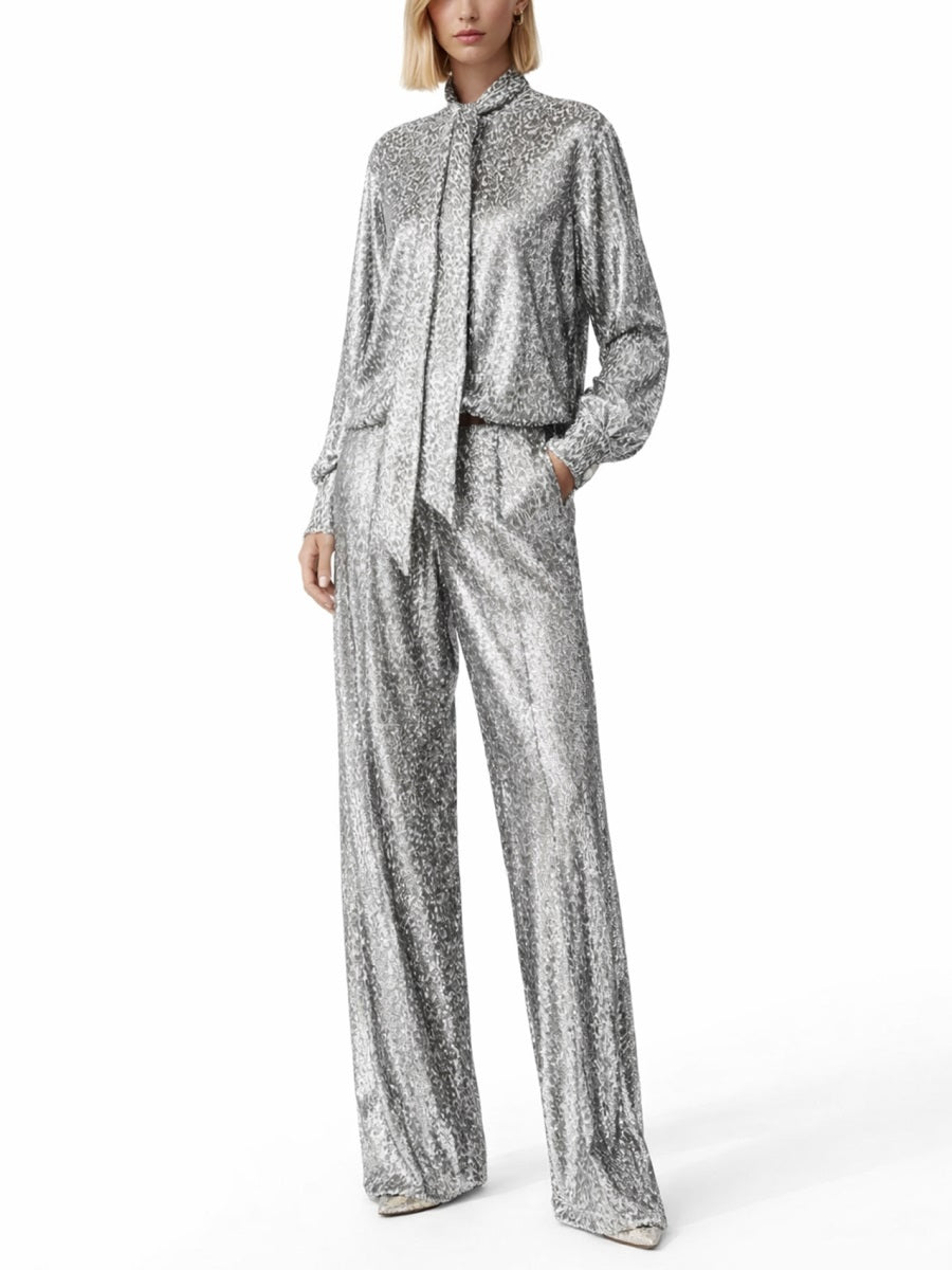 Stella Mccartney Women Pants In "Fil Coupé"