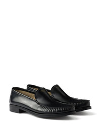 PRADA Brushed Fumé Leather Loafers Women