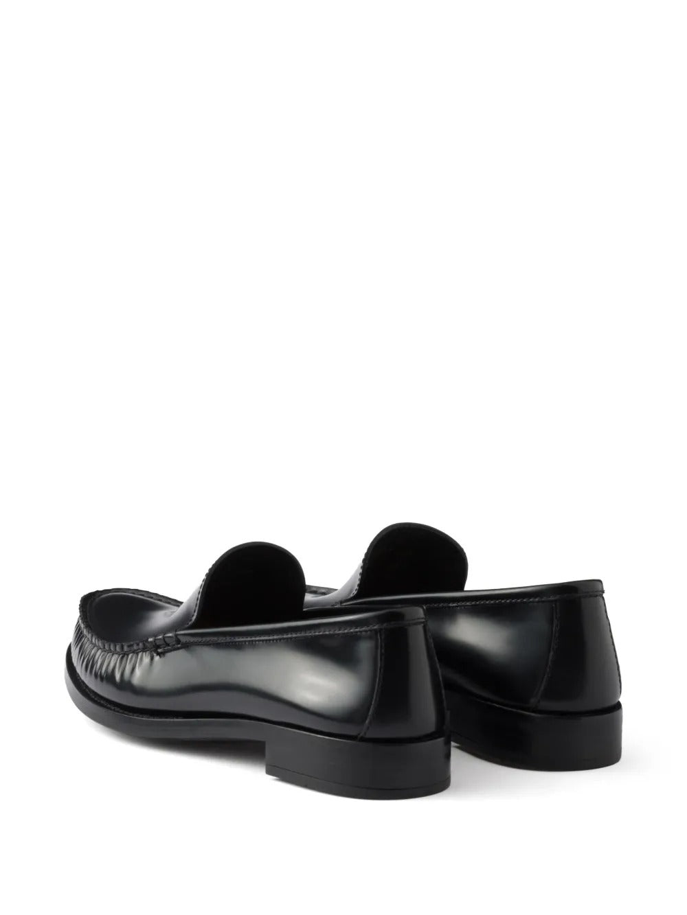 PRADA Brushed Fumé Leather Loafers Women