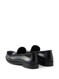 PRADA Brushed Fumé Leather Loafers Women