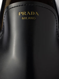 Prada Women Brushed Fumé Leather Loafers