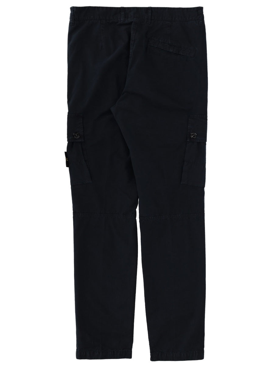 Stone Island Men Cargo Pants With Logo Patch