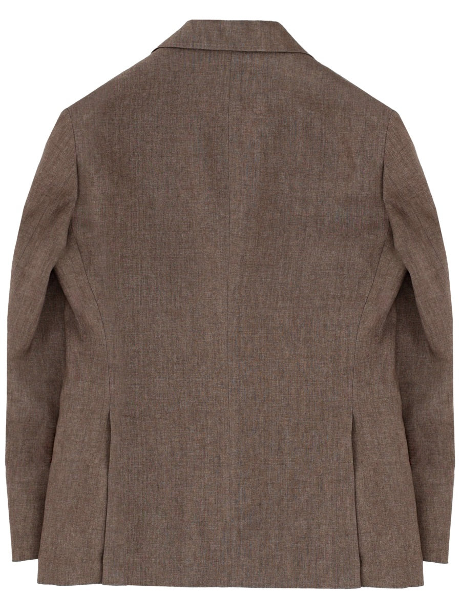 BRUNELLO CUCINELLI Brunello Cucinelli Men Single-Breasted Linen Jacket
