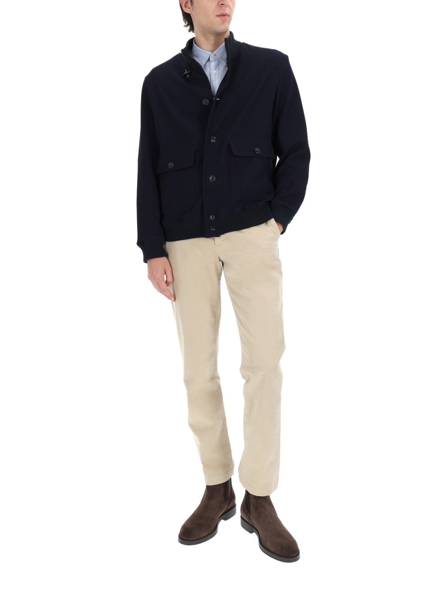 Fay Men Wool Jacket With Buttons