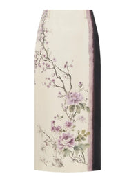 Dior Women Printed Midi Skirt