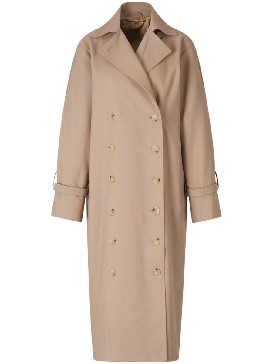 Toteme Women Double-Breasted Cotton Trench Coat