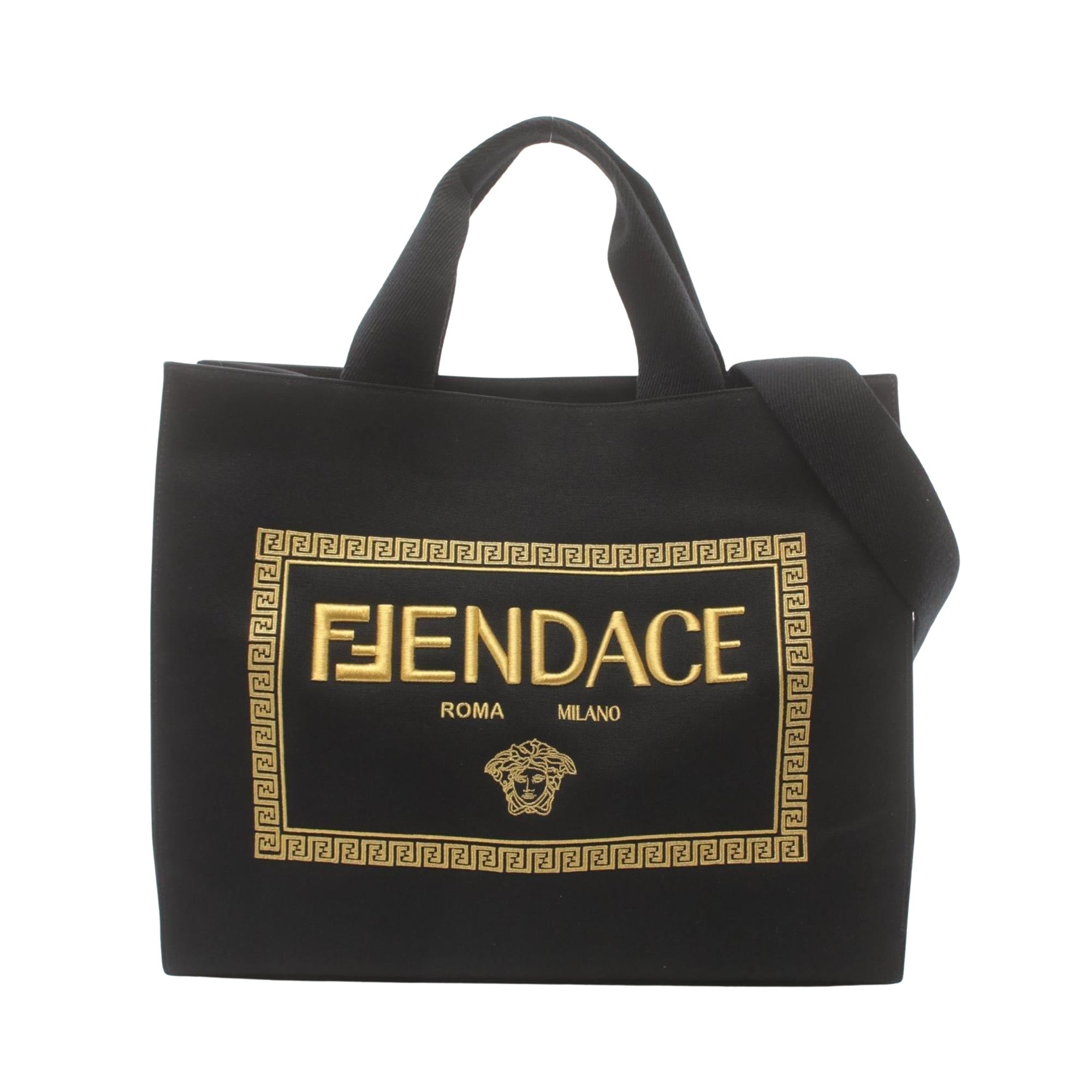 Fendi Black Canvas Tote Bag (Pre-Owned)