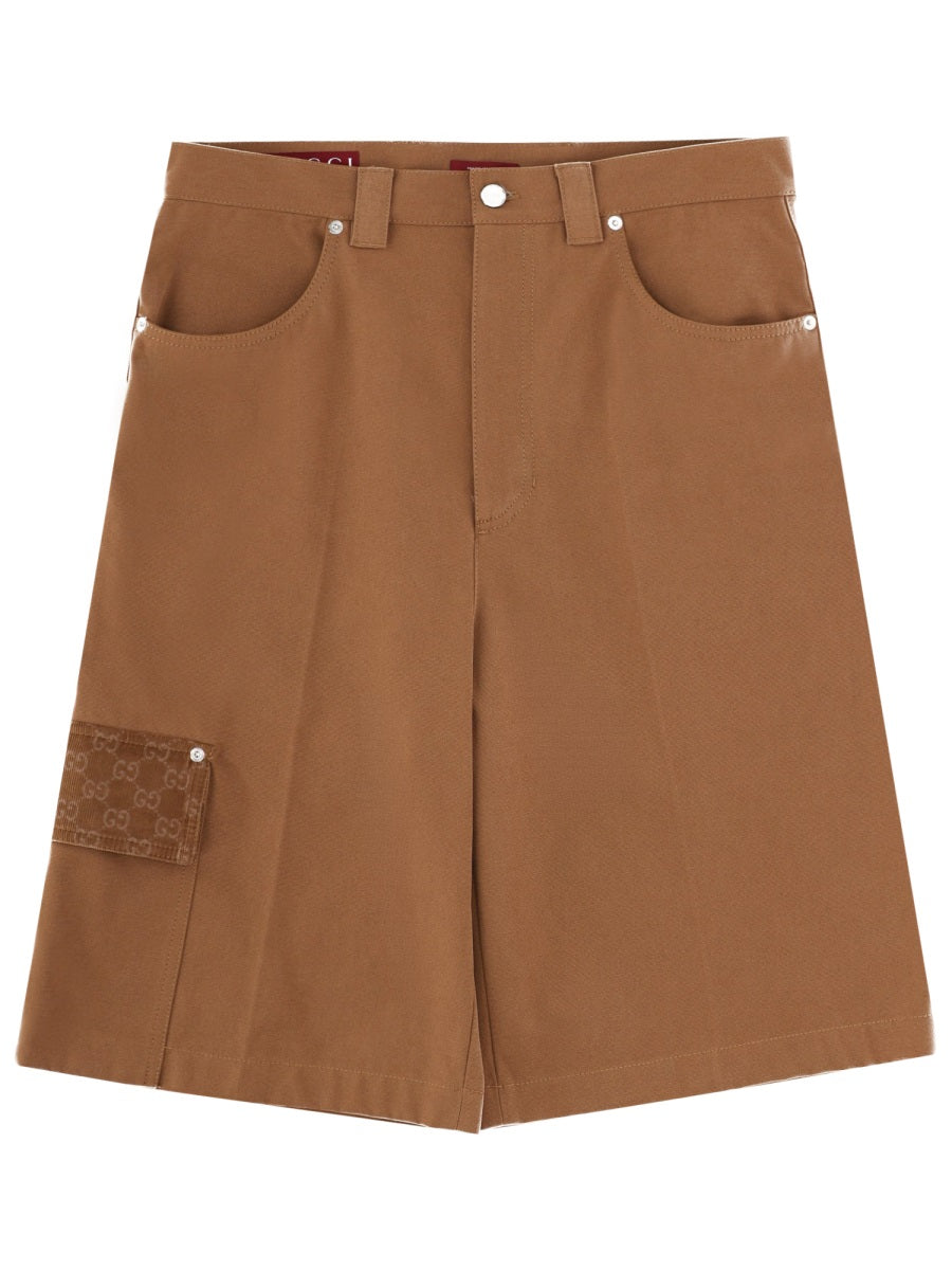 Gucci Men Shorts With Gg Details