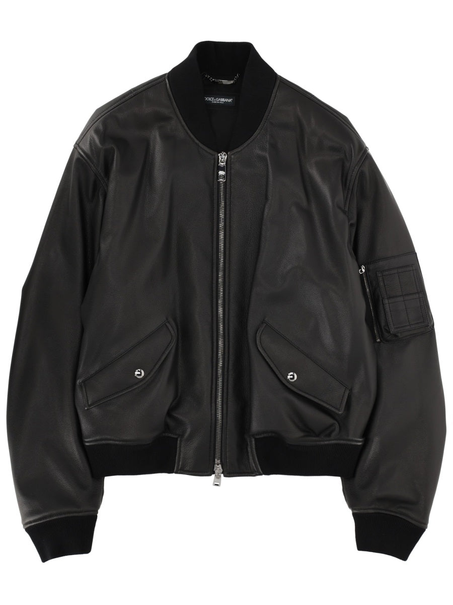 DOLCE & GABBANA Dolce & Gabbana Men Leather Jacket