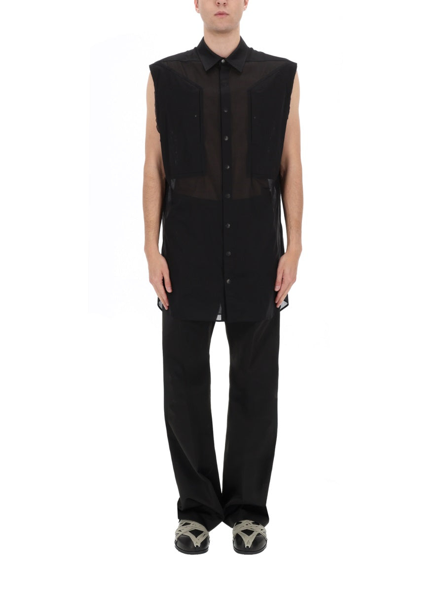 Rick Owens Men Sleeveless Shirt "Jumbo Sl"