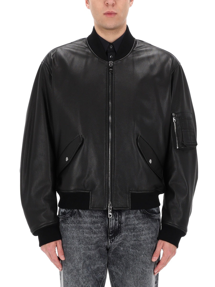 DOLCE & GABBANA Dolce & Gabbana Men Leather Jacket