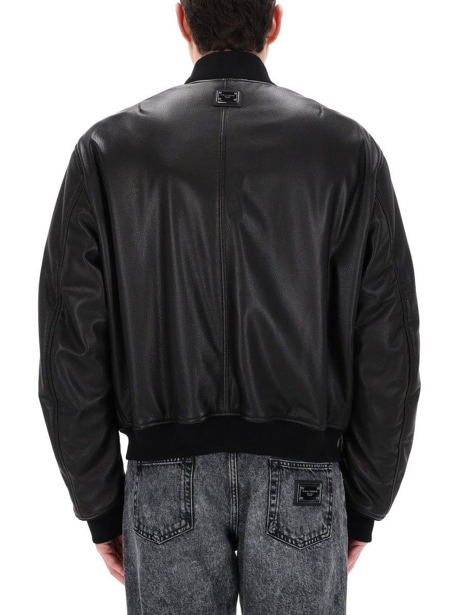 DOLCE & GABBANA Dolce & Gabbana Men Leather Jacket