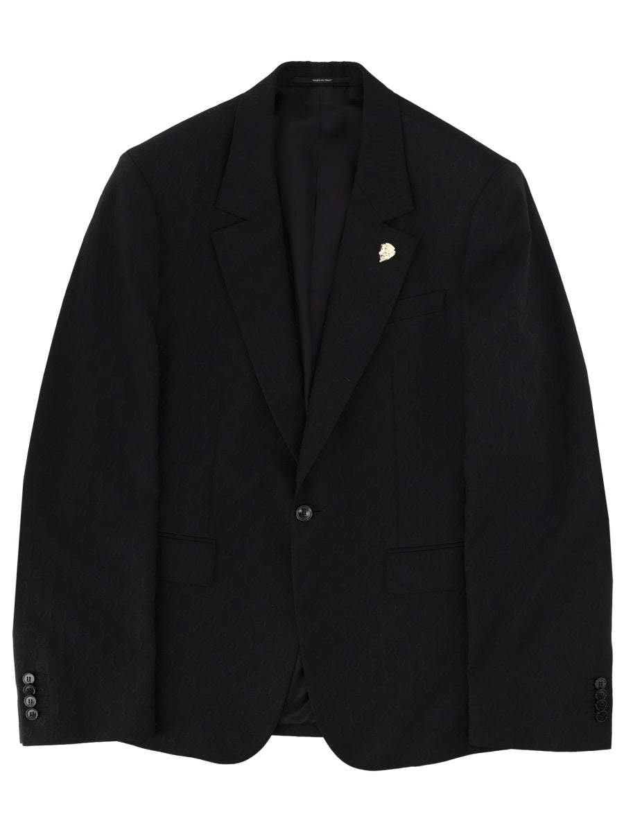 GUCCI Gucci Men Single-Breasted Jacket With "Gg" Weave