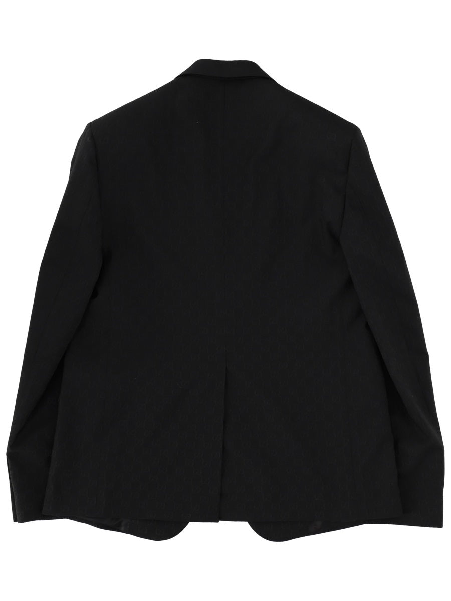 GUCCI Gucci Men Single-Breasted Jacket With "Gg" Weave
