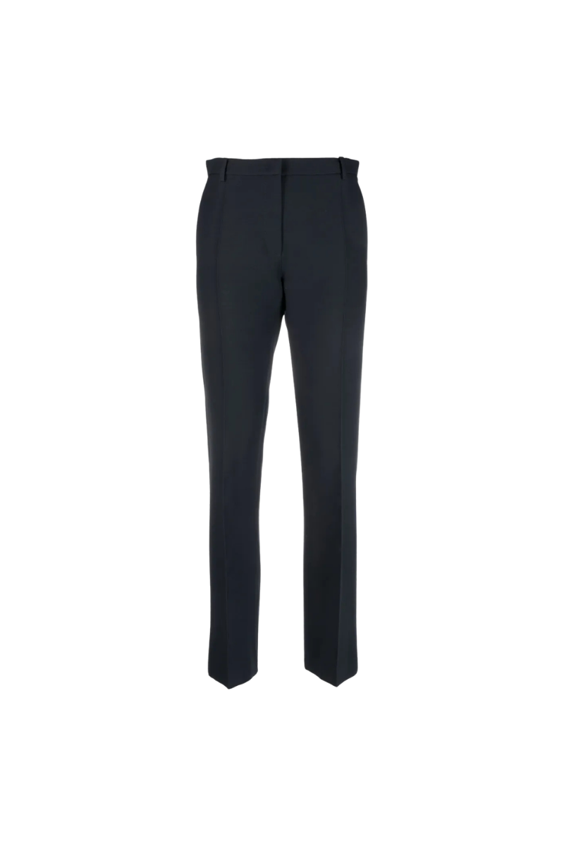 Valentino Garavani Valentino Wool-Silk Blend Tailored Trousers Navy 3B3Rb5G51Cf_598