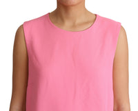 Dolce & Gabbana Pink A-Line Sleeveless Dress