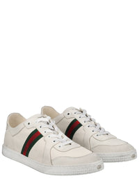 Gucci Women "Stretch" Leather Effect Sneaker