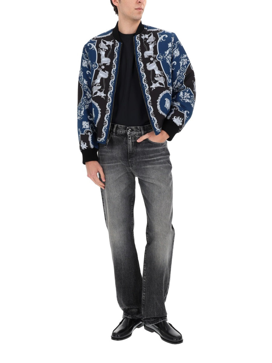 Versace Men Reversible Bomber Jacket