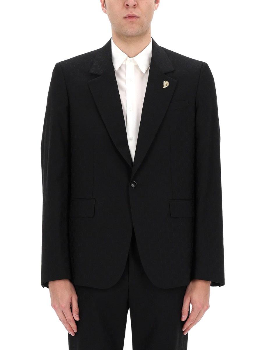 GUCCI Gucci Men Single-Breasted Jacket With "Gg" Weave