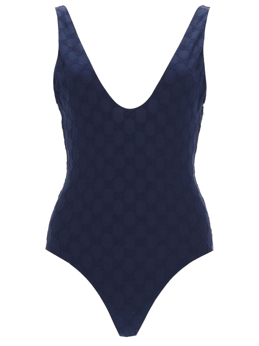 Gucci Women "Gg" Weave One Piece Swimsuit