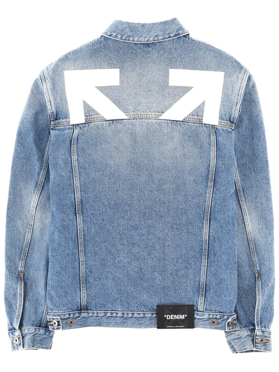 Off-White Men Denim Jacket With Print