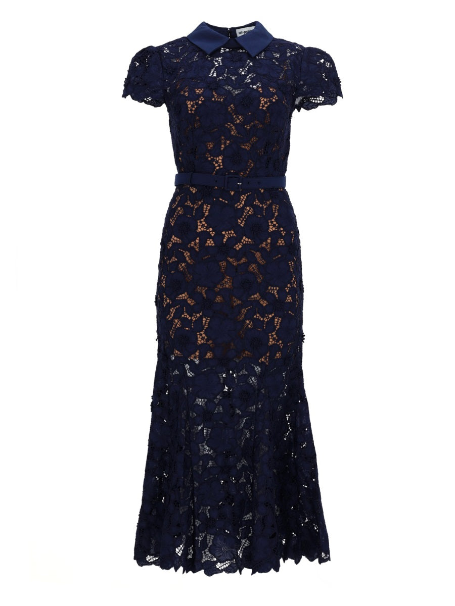 Self-Portrait Women Lace Midi Dress