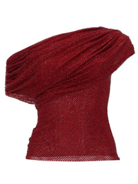 Self-Portrait Women Asymmetrical Top With Rhinestones