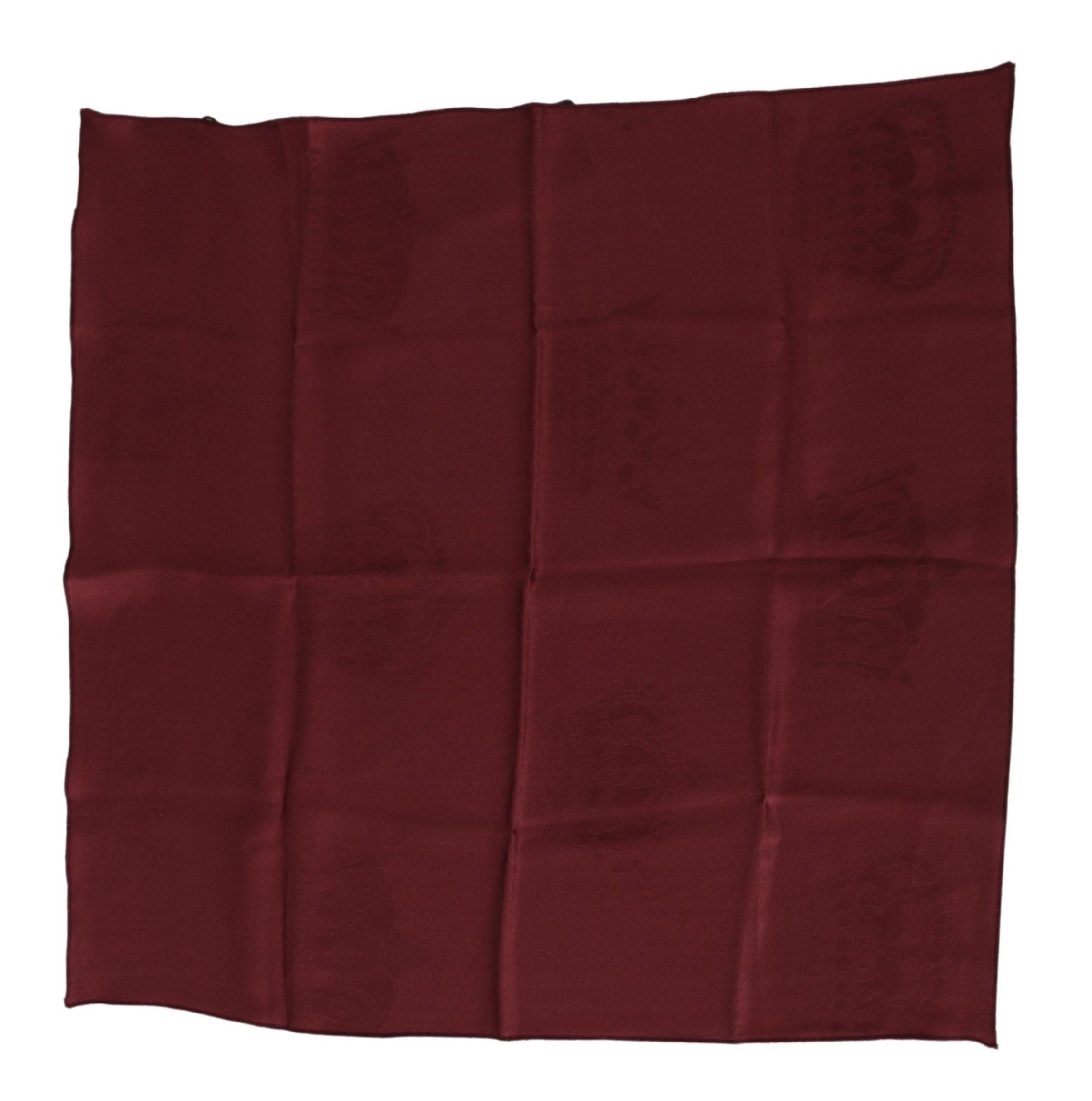 Dolce & Gabbana Men's Silk Handkerchief - Burgundy