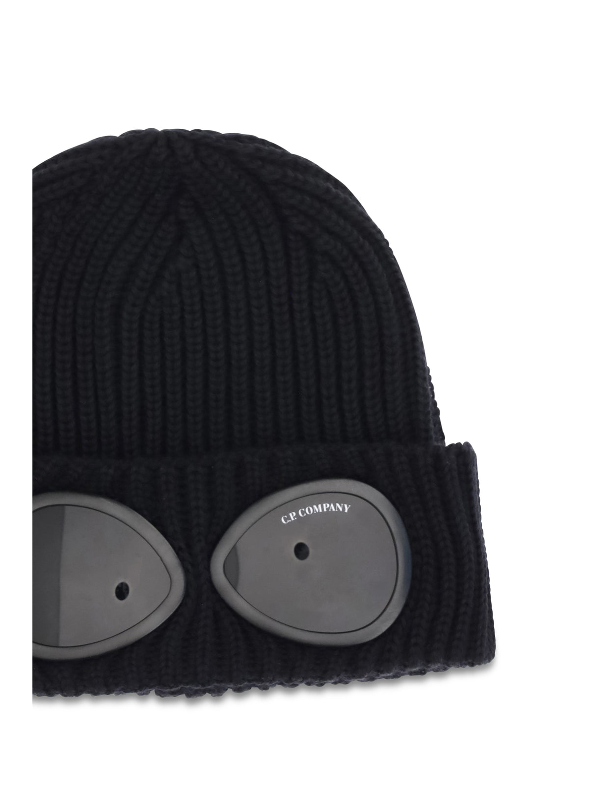 C.P. Company Men Goggle Beanie Hat In Extrafine Merino Wool