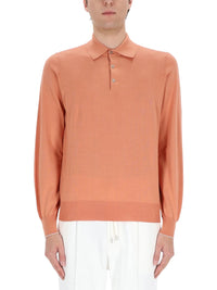 Brunello Cucinelli Men Cotton Knit Polo Shirt