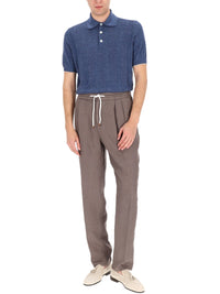 BRUNELLO CUCINELLI Brunello Cucinelli Men Linen Knit Polo Shirt