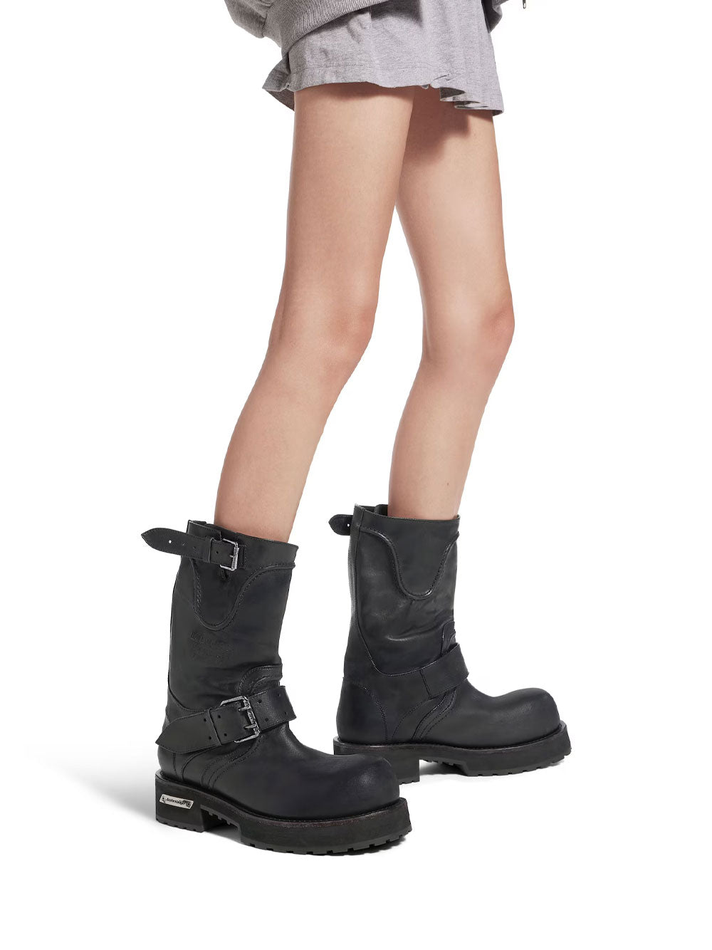 BALENCIAGA Venom Boots In Worn-Out Effect Leather Women