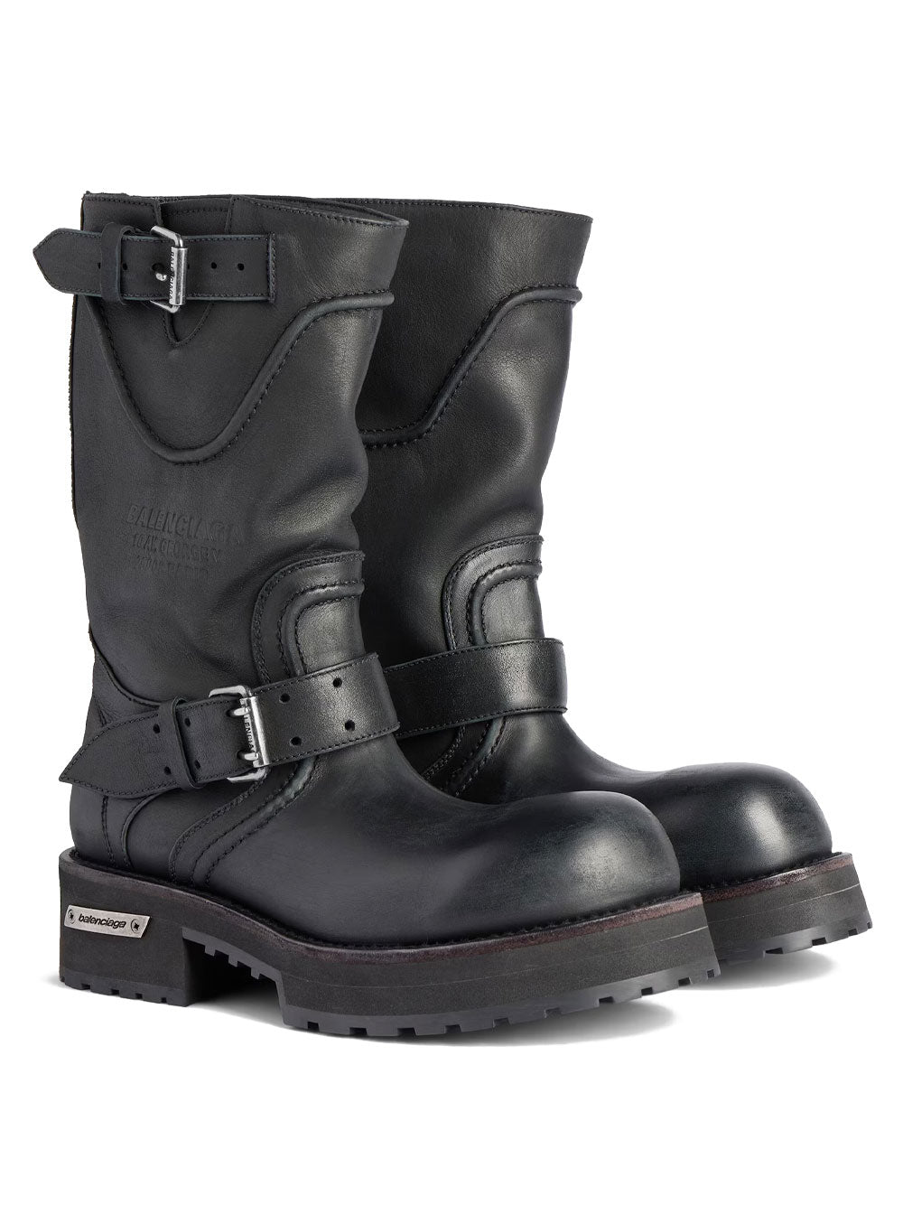 BALENCIAGA Venom Boots In Worn-Out Effect Leather Women