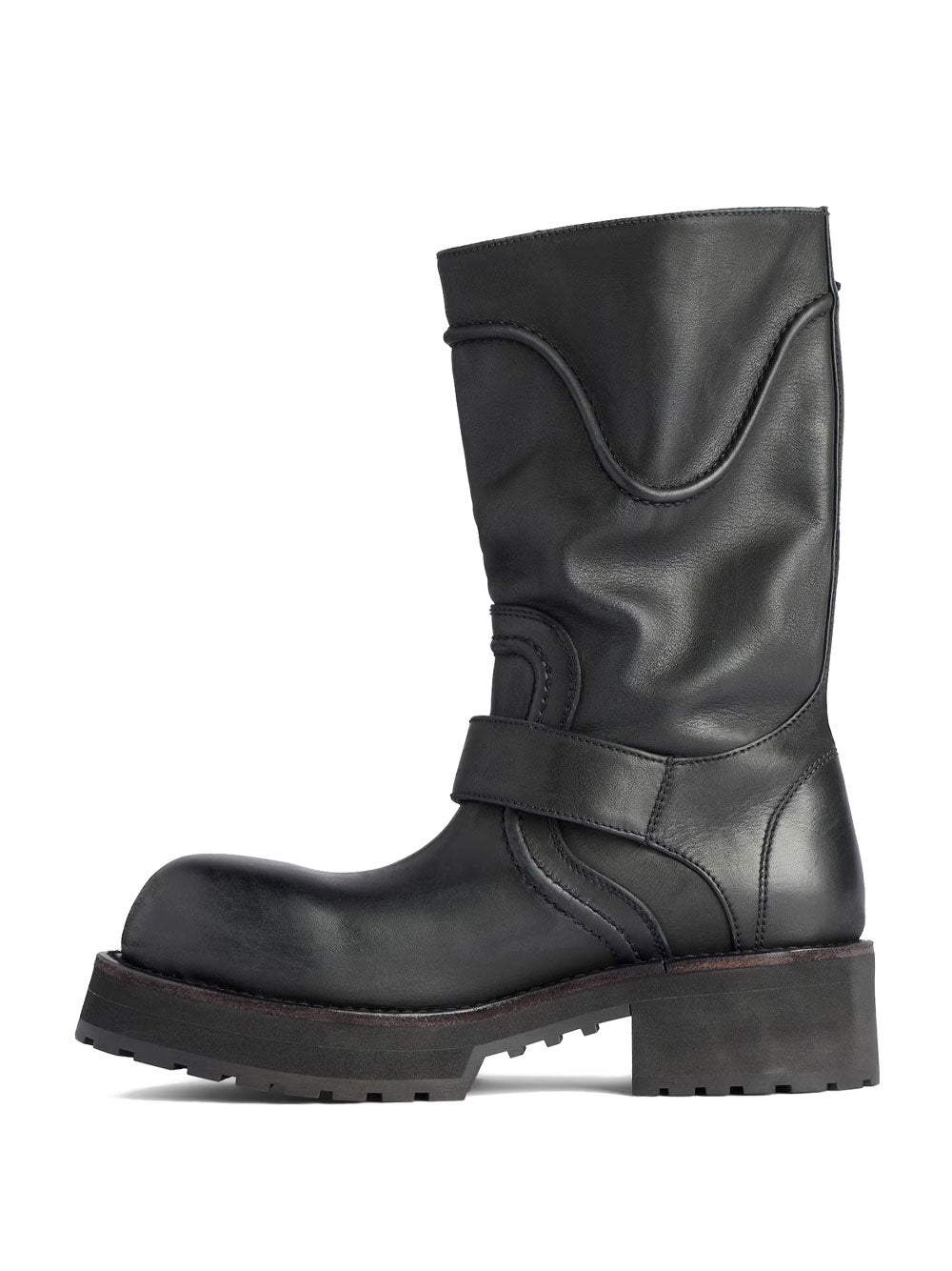 BALENCIAGA Venom Boots In Worn-Out Effect Leather Women