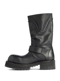 BALENCIAGA Venom Boots In Worn-Out Effect Leather Women