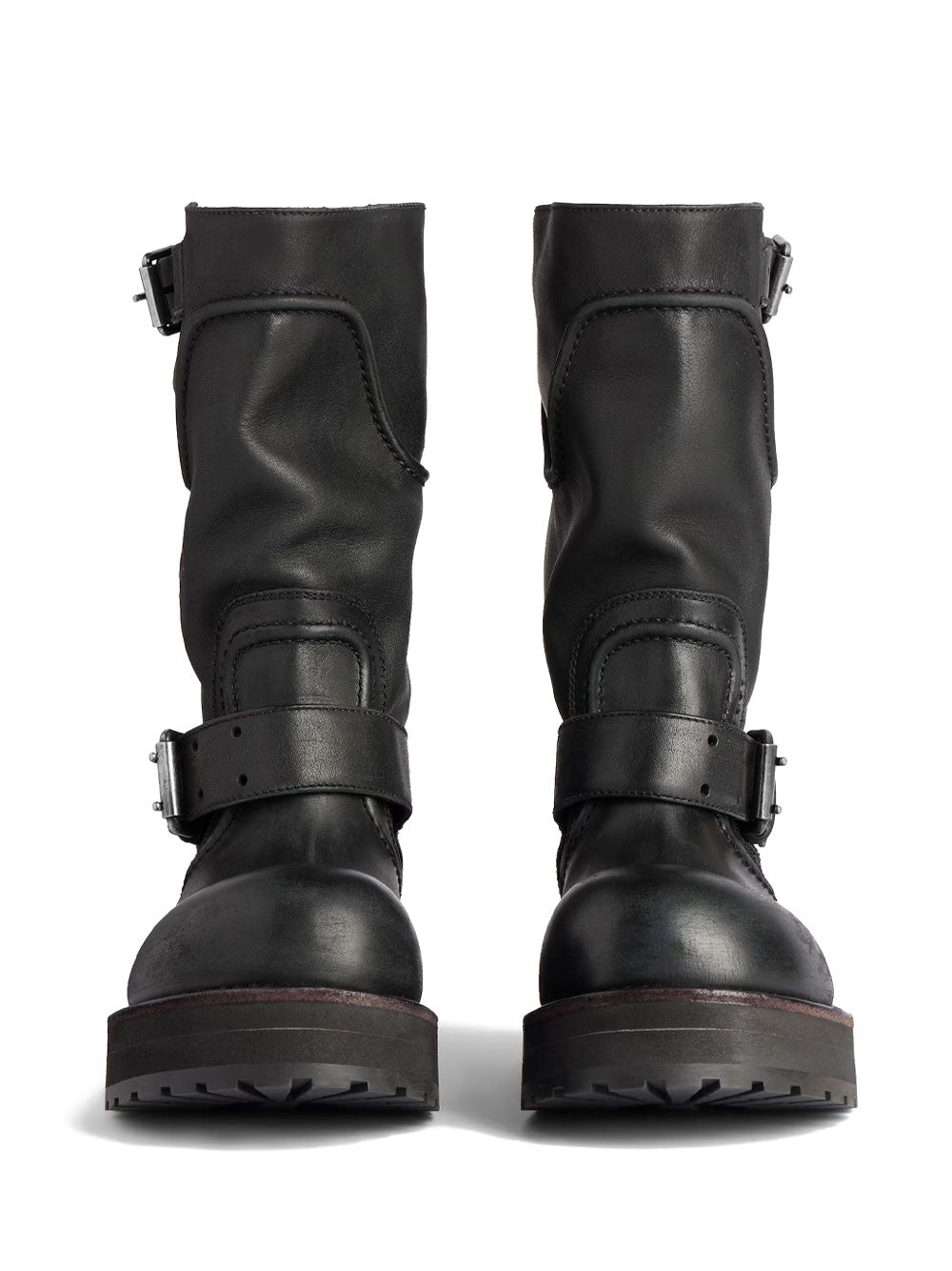 BALENCIAGA Venom Boots In Worn-Out Effect Leather Women