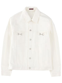 Gucci Men Giacca In Denim Con Morsetti