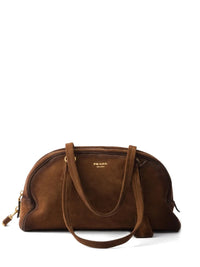 Prada Women Prada Bowling Medium Suede Bag